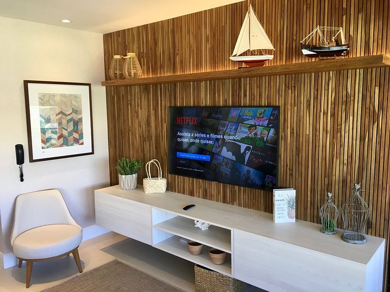 Encantador apartamento superior de 2 dormitorios en Imbassaí