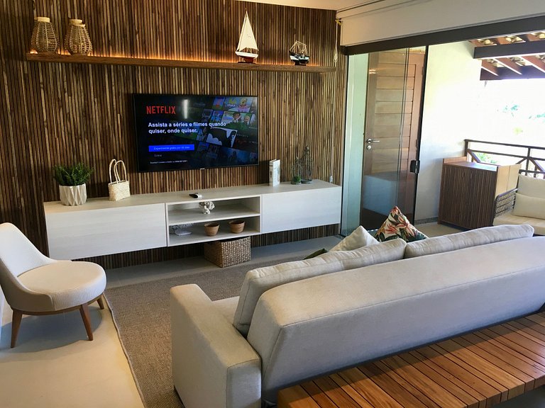 Encantador apartamento superior de 2 dormitorios en Imbassaí