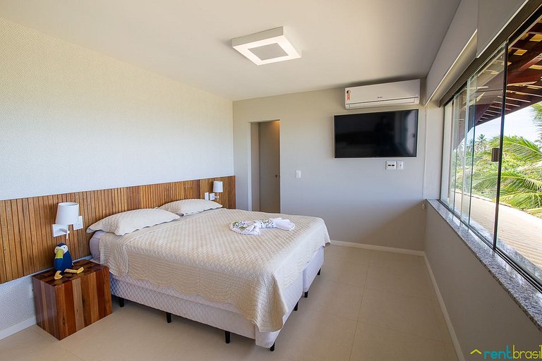 Bungalow de 3 dormitorios con jardín en Imbassaí