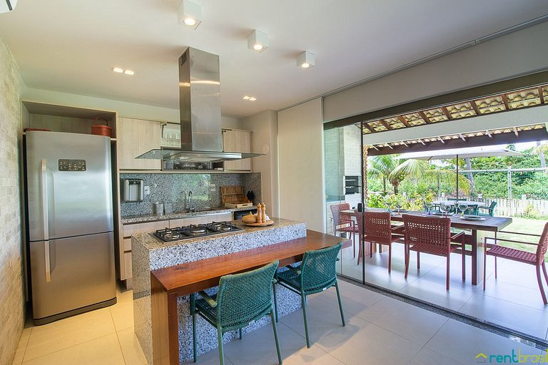 Bungalow de 3 dormitorios con jardín en Imbassaí