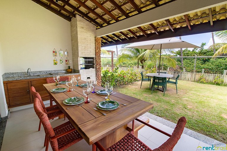 Bungalow de 3 dormitorios con jardín en Imbassaí