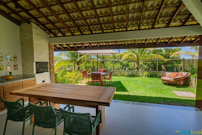 Bungalow de 3 dormitorios con jardín en Imbassaí