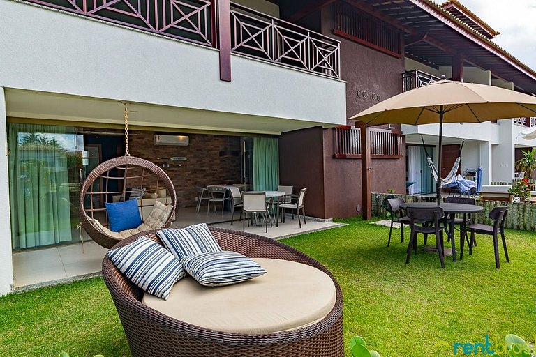 Lindo Apto 2 Quartos com Jardim em Imbassaí - C03