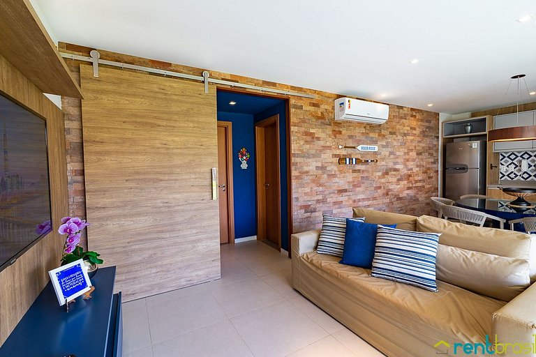 Precioso apartamento de 2 dormitorios con jardín en Imbassaí