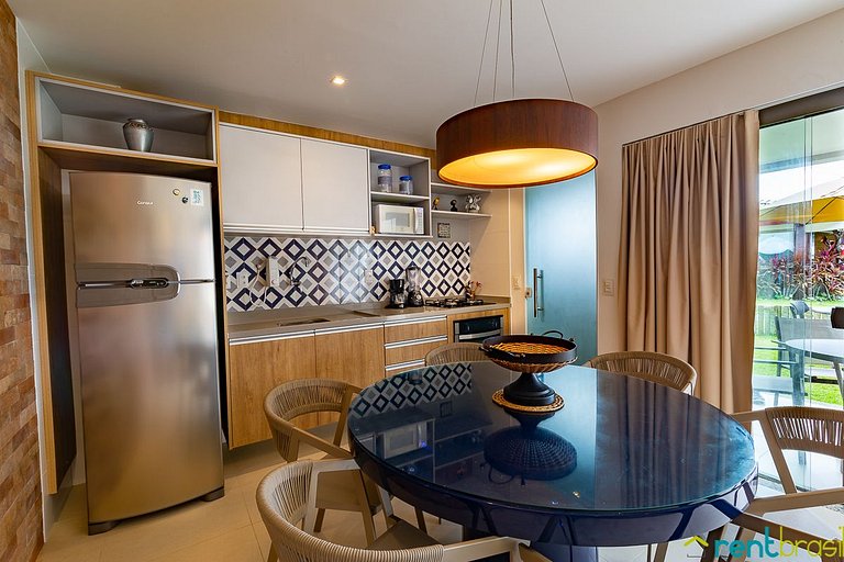 Lindo Apto 2 Quartos com Jardim em Imbassaí - C03