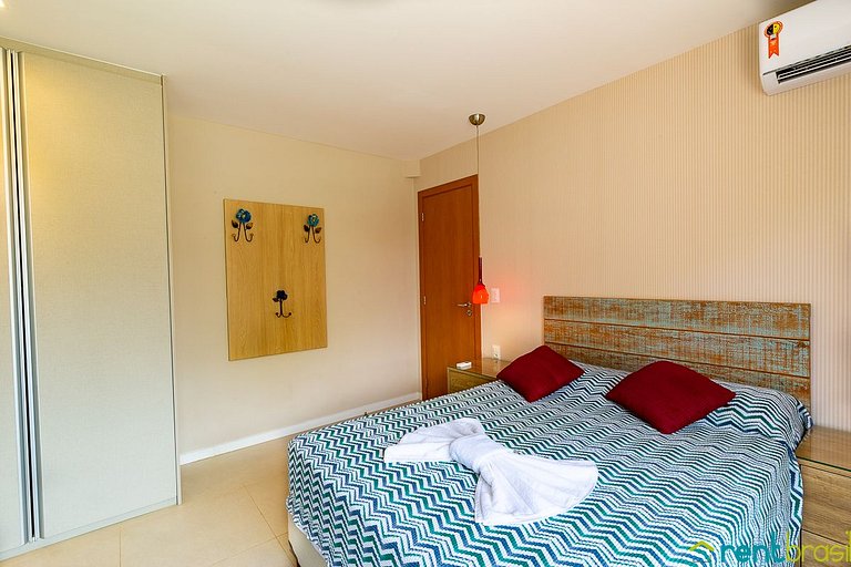 Precioso apartamento de 2 dormitorios con jardín en Imbassaí