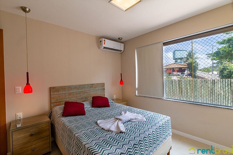 Lindo Apto 2 Quartos com Jardim em Imbassaí - C03
