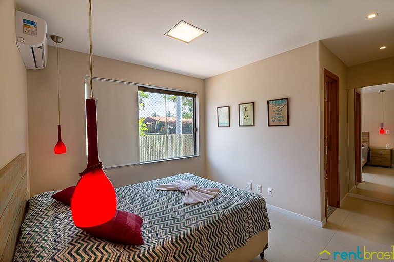 Precioso apartamento de 2 dormitorios con jardín en Imbassaí