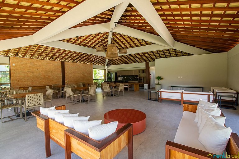 Lindo Apto 2 Quartos com Jardim em Imbassaí - C03
