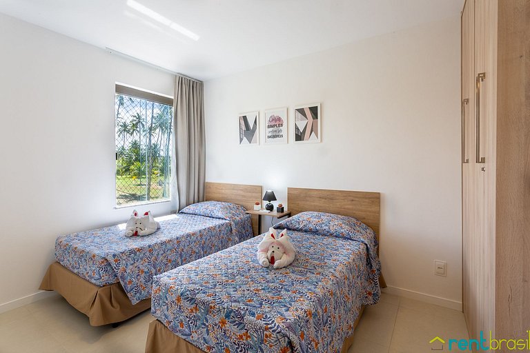 Elegante Apto de 2 quartos Superior em Imbassaí - D102