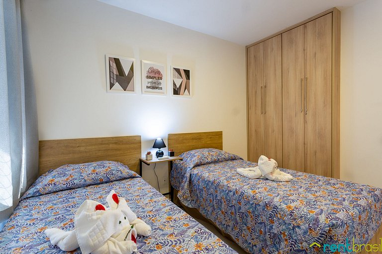 Elegante Apto de 2 quartos Superior em Imbassaí - D102