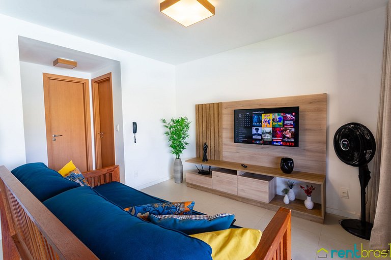 Elegante Apto de 2 quartos Superior em Imbassaí - D102