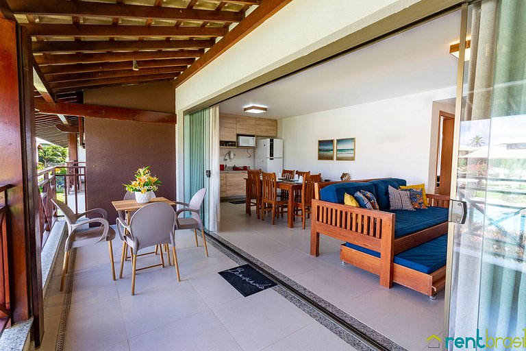 Elegante Apto de 2 quartos Superior em Imbassaí - D102