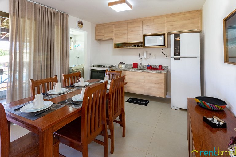 Elegante Apto de 2 quartos Superior em Imbassaí - D102