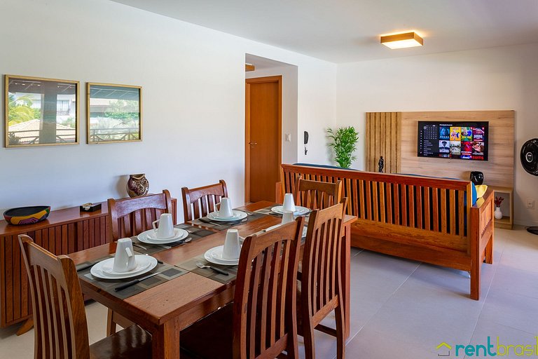 Elegante Apto de 2 quartos Superior em Imbassaí - D102