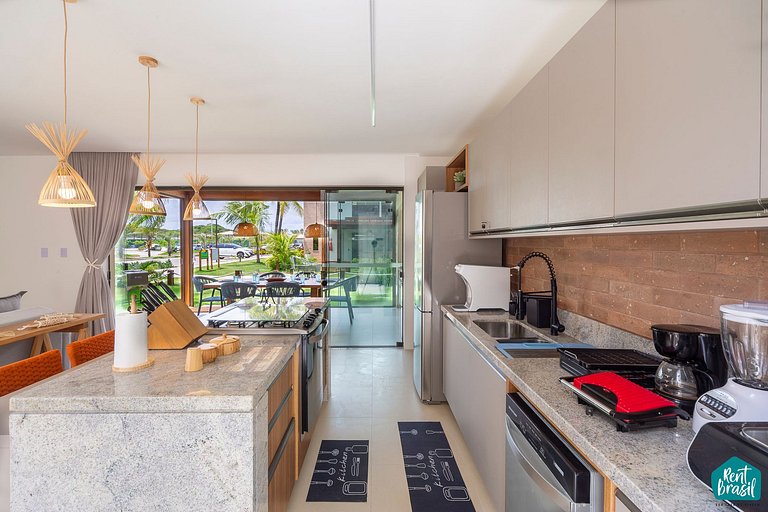 Elegante Village de 2 quartos em Imbassaí - N05