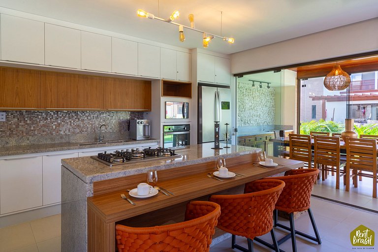 Lindo e elegante bangalô em Imbassaí Privilege - Casa I04