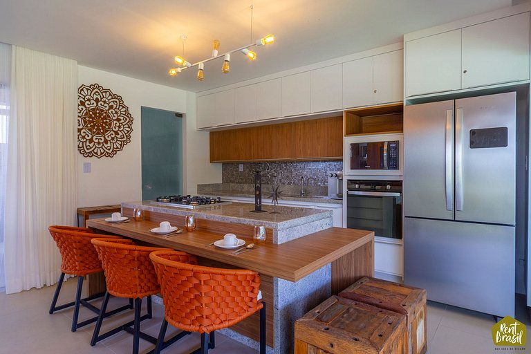 Linda elegante casa I4 vista mar Imbassai Privilege