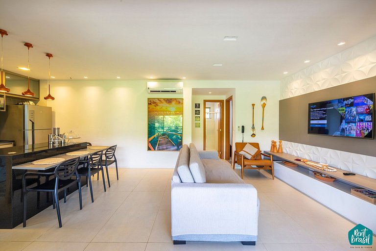 Sophisticated 2-bedroom superior apartment in Imbassaí