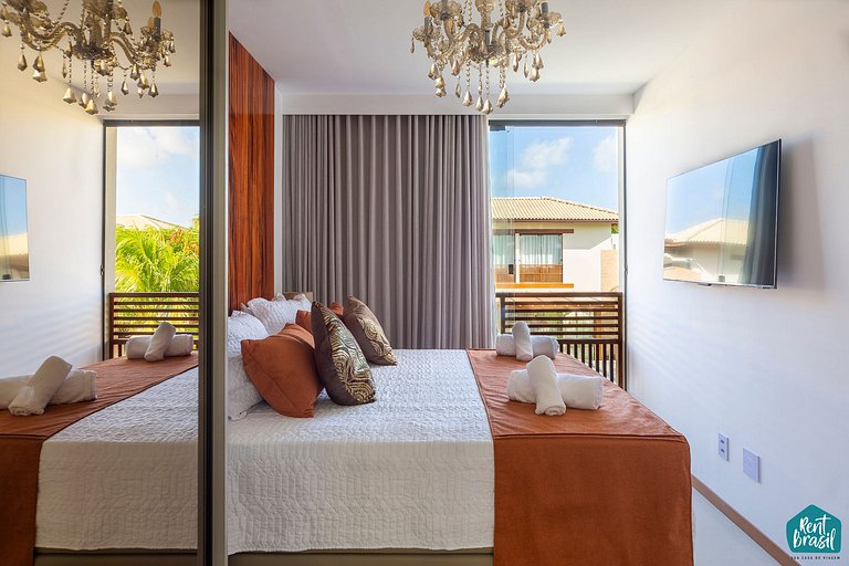 Hermoso bungaló con piscina e hidromasaje en Imbassaí - Casa