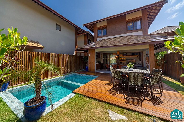 Lindo Bangalô com Piscina No Marlua Itacimirim - C09