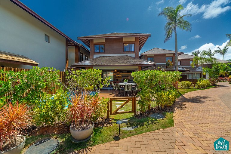 Hermoso bungalow con piscina en Itacimirim