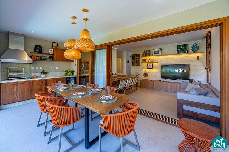 Hermoso bungalow con piscina en Itacimirim