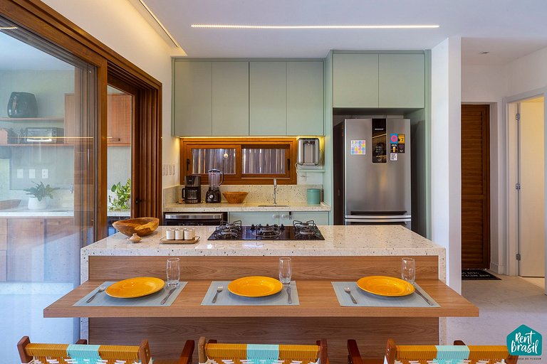 Hermoso bungalow con piscina en Itacimirim