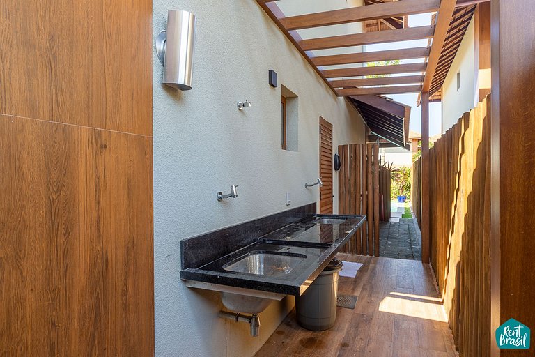 Lindo Bangalô com Piscina em Itacimirim