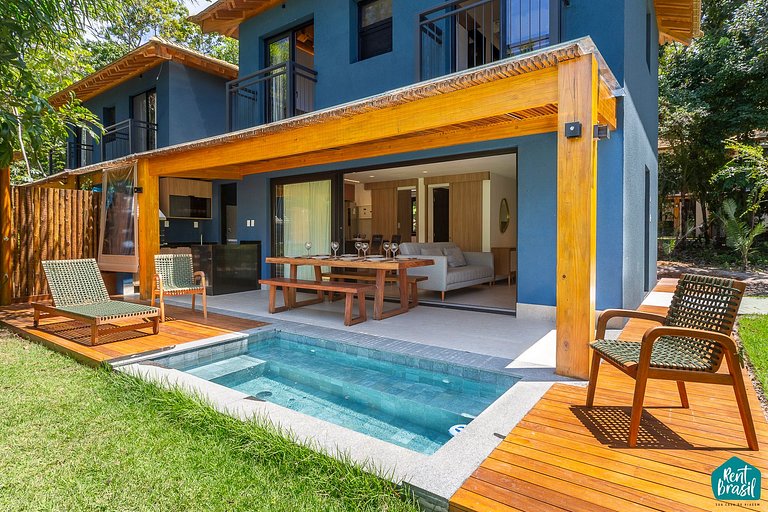 Modern duplex house with pool in Praia do Forte