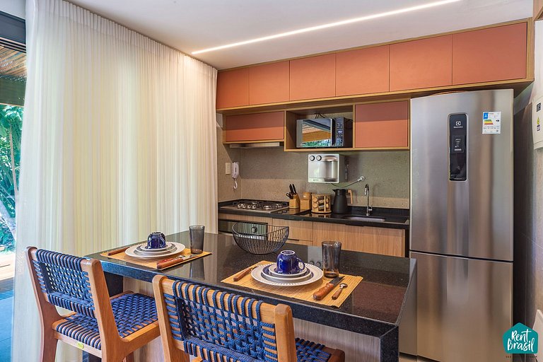 Casa dúplex moderna con piscina en Praia do Forte