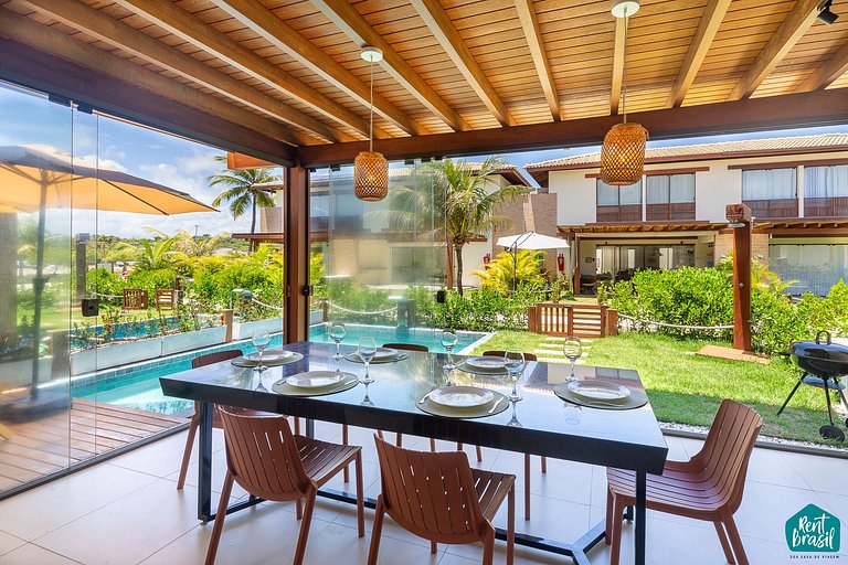 Bangalô de 3 quartos com Piscina em Imbassaí - N07