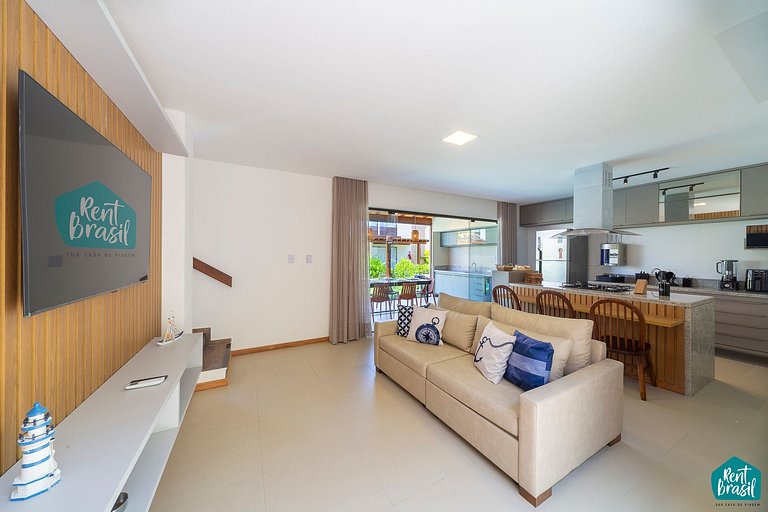 Bangalô de 3 quartos com Piscina em Imbassaí - N07