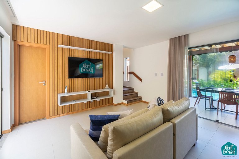 Bungalow de 3 dormitorios con piscina en Imbassaí