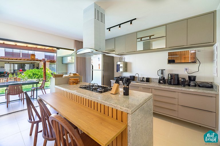 Bangalô de 3 quartos com Piscina em Imbassaí - N07