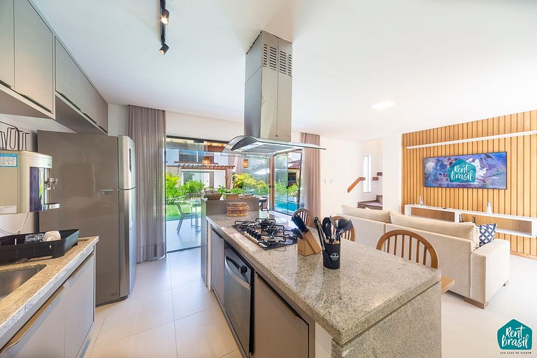 Hermoso pueblo con piscina en Imbassaí