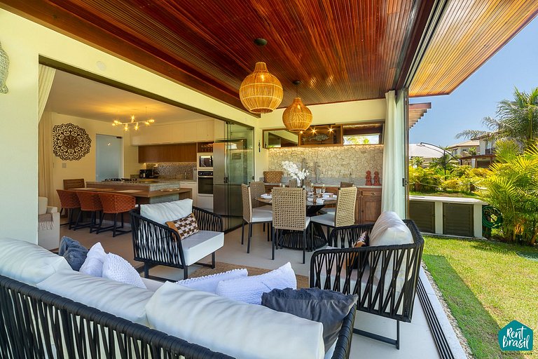 Lindo e elegante bangalô em Imbassaí Privilege - Casa I04