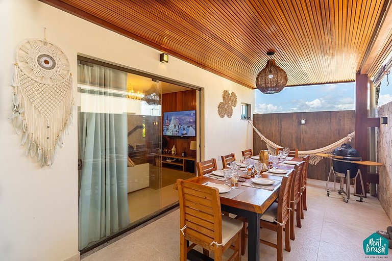 Hermoso bungaló con piscina e hidromasaje en Imbassaí - Casa