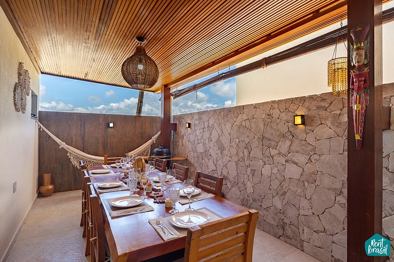 Lindo e elegante bangalô em Imbassaí Privilege - Casa I04