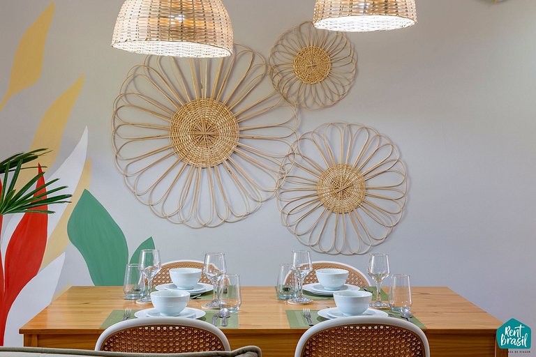 Apto aconchegante de 2 quartos em Praia do Forte