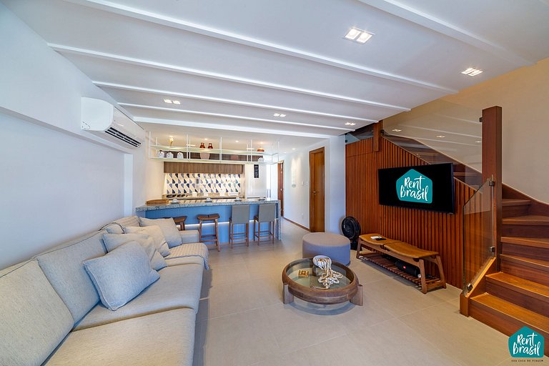 Encantador pueblo con vistas al mar en Itacimirim