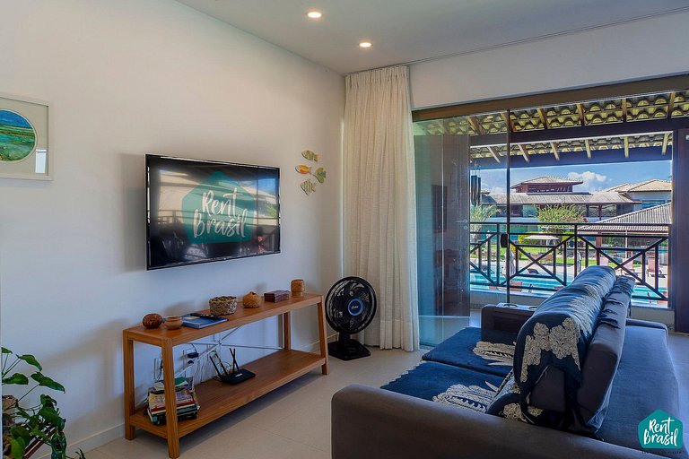 Apto Superior com Vista da Piscina em Imbassaí - D104