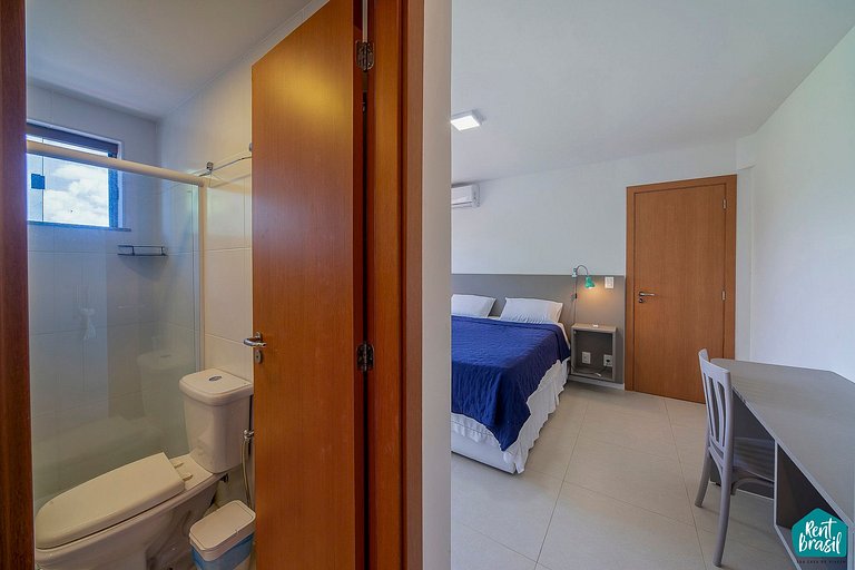 Apto Superior com Vista da Piscina em Imbassaí - D104