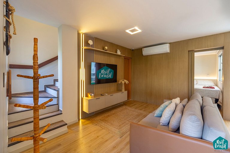 Pueblo moderno con piscina, 3 habitaciones en Imbassaí