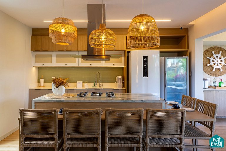 Moderno Village com Piscina 3 quartos em Imbassaí