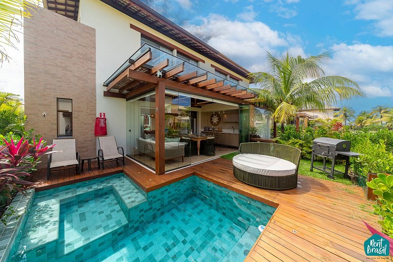 Moderno Village com Piscina 3 quartos em Imbassaí