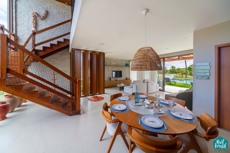 Luxuosa Casa 178 com 5 suítes em Sauípe