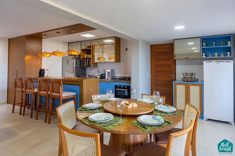 Apartamento en planta baja con vistas al mar en Imbassaí