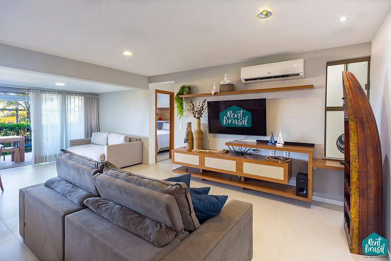 Apartamento en planta baja con vistas al mar en Imbassaí