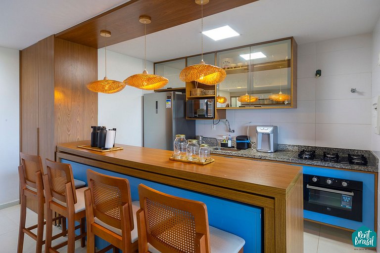 Apartamento en planta baja con vistas al mar en Imbassaí